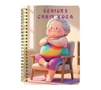 Yoga Chair Chart - Senior Fitness Planner, Extensive Usage Exercise Guide | Balance Training Poster for Elderly Women Men Home Daily Wellness Weight Loss Diet Stretching Health Program