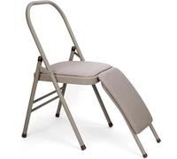 Yoga Chair with Lumbar Support Folding Reinforced Backless Chair for Backbends Restorative Poses Shoulder Stands