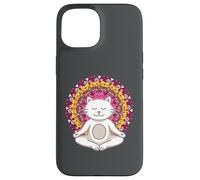 Yoga Chakra Buddha Meditation Mandala Cat Yoga Case for iPhone 15
