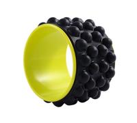 Yoga Circle Wheel 1pc Fitness Yoga Wheel with Massage Dots Circle Roller Back Stretching Pilates Abdomen Exercise Equipment(Black Yellow)
