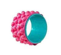 Yoga Circle Wheel 1pc Fitness Yoga Wheel with Massage Dots Circle Roller Back Stretching Pilates Abdomen Exercise Equipment(Pink)
