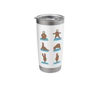 Yoga Class Teacher Sloth On Matt Stainless Steel Insulated Tumbler