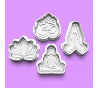 Yoga Cookie Cutter Set: Baking Tools for Cookies, Fondant, Biscuits, Pastry, and Cake Decorating