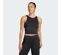 adidas Women's Yoga Cropped Tank with Inner Shelf, Black, L