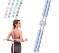 Yoga Cross Stick Postures Corrector,Back Straightener Postures Corrector,Stretch Mobility Pole Neck Hump Correction Tool，Yoga Stick For Back & Neck,Ideal for Family Office Gym Workout (Blue)