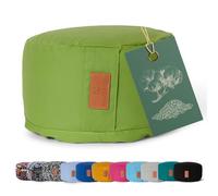 Yoga Cushion "Vishnu" with Cord Closure & Organic Spelt Husks (Controlled Biological Cultivation) / Height Approx. 15 cm and Approx. 30 cm Diameter - Ideal as Yoga Cushion/Zafu Cushion/Meditation