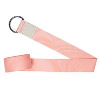 YOGA DESIGN LAB | The Yoga Strap | Luxurious, Extra Long, Super Soft, Eco Printed | Studio Quality, Adjustable | Safely Stretch Further and Hold Longer | 8 ft Long (Coral)