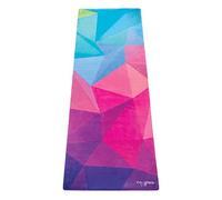 YOGA DESIGN LAB | The Combo Yoga Mat | 2-in-1 Mat+Towel | Eco Luxury | Ideal for Hot Yoga, Power, Bikram, Ashtanga, Sweat | Studio Quality | Includes Carrying Strap! (Geo, 5.5mm)