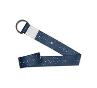 YOGA DESIGN LAB | The Yoga Strap | Luxurious, Extra Long, Super Soft, Eco Printed | Studio Quality, Adjustable | Safely Stretch Further and Hold Longer | 240 cm Long (Celestial)