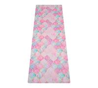 Yoga Design Lab Travel Yoga Mat 1.5 mm | Thin, Non-Slip, Foldable, Lightweight, Mat/Towel, Machine Washable | with Carry Strap (Monaco, 1.5 mm)