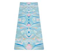 YOGA DESIGN LAB | Travel Yoga Mat | 2-in-1 Mat+Towel | Lightweight, Foldable, Eco Luxury | Ideal for Hot Yoga, Bikram, Pilates, Barre, Sweat | 1.5mm Thick | Includes Carrying Strap!