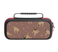 Yoga Dogs and Exercises Pug Switch Carrying Case Hard Shell Pouch for Console Accessories Travel Carry Cases for Switch