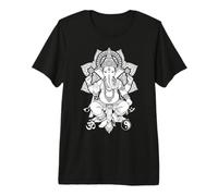 Yoga Elephant God Ganesh Ganesha Indian Om Yin Yang Mandala Premium T-Shirt