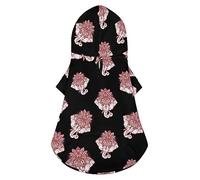 Yoga Elephant with Lotus Dog Hoodie Luxury Dog Clothes Winter Dog Jacket Pet Clothes Hoodie French Bulldog Teddy Pug Puppy Clothes S