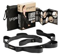 Yoga EVO Stretching Strap with Loops for Physical Therapy - Yoga Strap for Stretching - Hamstring Stretch Strap with 10 Loops - FlexStrap for Lower Back Pain - Stretching Exercise Instructions