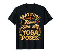Yoga Fall Quote Autumn Poses Design T-Shirt