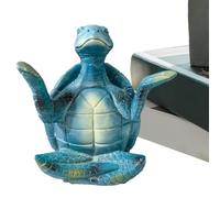 Yoga Figurines | Resin Meditating Turtle Statue | Turtle Bathroom Decor, Zen Yoga Turtle, Coastal Beach Decorations for Homes Offices Decorations