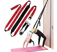 Yoga Fitness Stretching Strap, Door Flexibility Stretching Strap, Improve Leg Waist Back Flexibility Back Bend Assist Trainer, for Rehab Pilates Ballet Dance Cheerleading Splits Gymnastics (red)