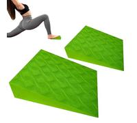 Yoga Foam Wedge Blocks, 2 Piece EVA Support, Squat Exercise Wedges Set, Lightweight Workout Alignment Tool System, Anti Slip Quality Angle Design, Stability Training Style, for Home Fitness Use
