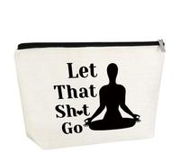 Yoga Gift for Yoga Instructor Makeup bag Funny Meditation Gifts Zen Gifts for Yoga Lover Women Friend Her Motivational Yoga Gifts for Female Christmas Birthday Thanksgiving Day Gifts Travel Pouch