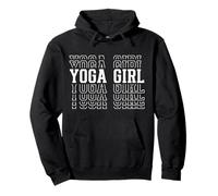 Yoga Girl Funny Layered Text Daughter Youth Kids Pullover Hoodie
