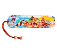 Yoga Handmade Bookmark Sanskrit Hindi English Quote Yoga Karmasu Kaushalam Engraved Painted Wood Gift for Yogi Himalayas Shiva Hinduism Hindu