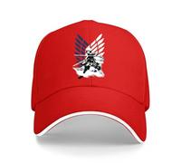 Yoga Hat for Women Men Attack On Titan Eren Yeager Levi Ackerman Mikasa Baseball Cap Trucker Caps Color Red