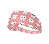 Yoga Headbands for Women, Men Non Slip Elastic Sweat Hairbands, Cute Dental Teeth Blue Head Accessories Hair Hoop, Hairbands for Sports, Fitness, Running