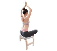Yoga Headstand Bench 440.92lbs Capacity Yoga Chair for Family Gym Wood Inversion Table White Headstand Stool for Waist, Leg, Hip Exercises, Inversions