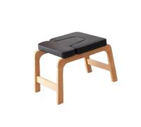 Yoga Headstand Stool,Inversion Support Chair,Wood Frame and PU Pads,Suitable for Balance and Strength Training(Black)