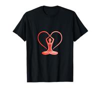 Yoga Heart Silhouette - Minimalist Meditation Design T-Shirt