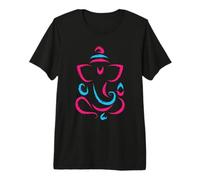Yoga Hindu Indian Meditation Deepavali Diwali Rangoli Ganesh Premium T-Shirt