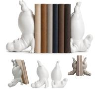 Yoga Hippo Bookends Set,Funny Hippo Book Ends,Clumsy HippoBookends