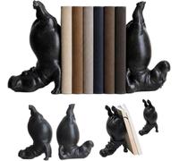 Yoga Hippo Bookends Set,Funny Hippo Book Ends,Clumsy HippoBookends