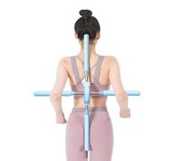 Yoga Hunchback Corrector Yoga Sticks Stretching Tool 21.25In-33.85in Adjustable Stainless Steel Body Stick Neck Hump Equipment Sets Bar Device Brace and Desk-bound Professionals blue