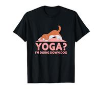 Yoga I'm Doing Down Dog Funny Yoga Value Graphic T-Shirt
