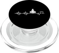 Yoga Instructor Heartbeat Women Funny Yoga PopSockets PopGrip for MagSafe