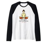 Yoga Ironic Saying Humor Meditation Raglan Baseball Tee