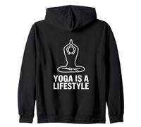 Yoga Is a Lifestyle Mindful Living Wellness Mindset Zip Hoodie
