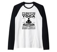 Yoga is for Smart People Women Funny Yoga Instructor Raglan Baseball Tee
