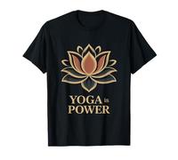 Yoga is Power Lotus Art Strong Mind Empowered Spiritual T-Shirt