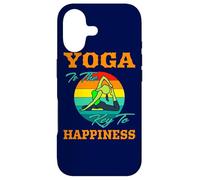 Yoga Is The Key To Happiness Retro Sunset Yoga Lover Case for iPhone 17