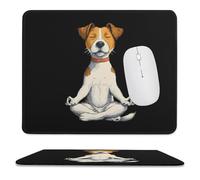 Yoga Jack Russell Terrier Dog Funny Mouse Pad Desk Mat Stylish Mousepad for Gaming Office Home Work