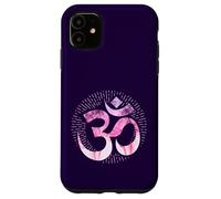 Yoga Karma Namaste om meditation symbol pink lol Case for iPhone 11