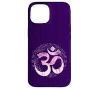 Yoga Karma Namaste om meditation symbol pink lol Case for iPhone 15