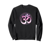 Yoga Karma Namaste om meditation symbol pink lol Sweatshirt