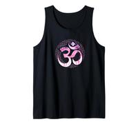 Yoga Karma Namaste om Meditation Symbol Pink LOL Tank Top