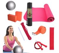 Yoga Kit Workout Mat with Carrying Bag,Includes Resistance Band, Stretch Exercise Equipment for Pilates and Fitness