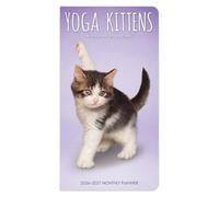 Yoga Kittens OFFICIAL | 2026-2027 3.5 x 6.5 Inch Two Year Monthly Pocket Planner Calendar | BrownTrout | Animals Humor Cats Feline Pets