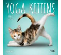 Yoga Kittens Official 2027 7 X 14 Inch (Hanging) Monthly Mini Wall Calendar